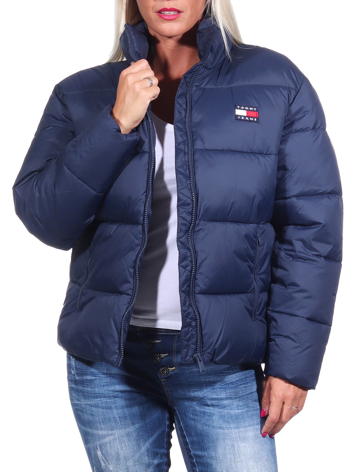 Pre-owned Tommy Jeans Damen Winter Jacke Modern Puffer Tjw Dw0dw11623 Jkt Winterjacke